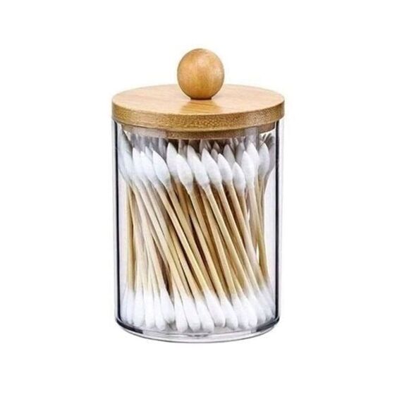 3 pc. Wooden Lid Storage Cup Set NWT - Picture 7 of 8